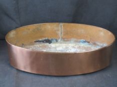 A large copper planter by Mastercraft Herman Smith Fabrication, 53cm wide.
