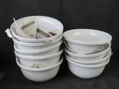 Nine matching white mixing bowls (2nd lot)