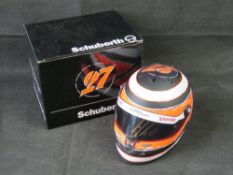 Signed by Niko Hulkenberg; a 1:2 scale racing helmet in box, signed to visor.