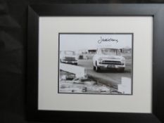 Signed by Jack Sears; photographic print of Mk1 Team Lotus 1965 JTW 496C, signed by Jack Sears,