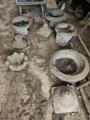 A quantity of assorted garden pots.