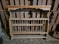 A good pine plate rack approx 90 x 82cm.