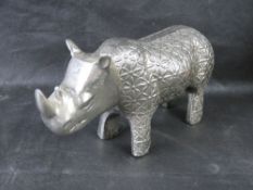 A chromed rhino.