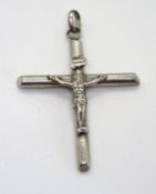 A large silver crucifix, stamped 925, 3.5cm in length not including bale.