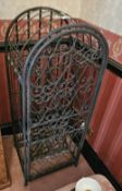 A metal wine rack with lockable door! 114cm high.