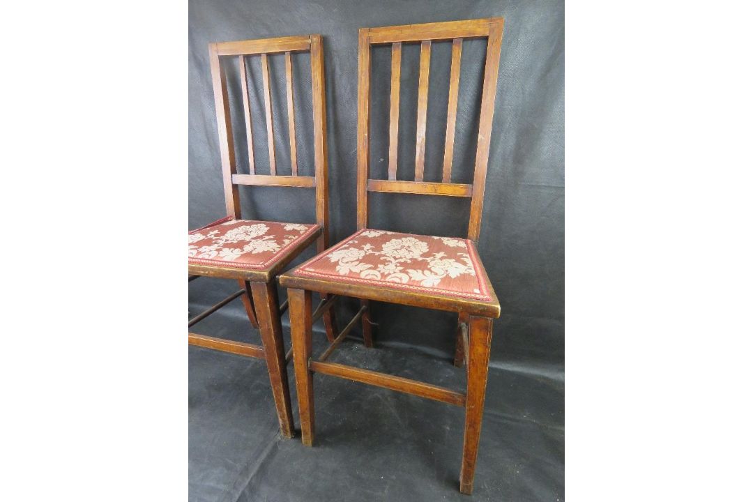 A pair of Edwardian hall chairs. - Image 3 of 3