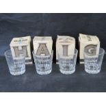A set of four Haig whisky tumblers.