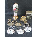 A quantity of breweriana including ceramic 'beer pump handle',