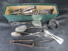 A quantity of assorted silver plated cutlery.