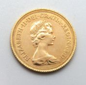 A 22ct gold 1978 full sovereign, 8g.