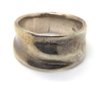 A hallmarked silver ring, size O-P.