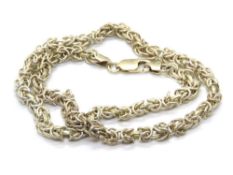 A substantial silver chain necklace, hallmarked 925, 44.4g.