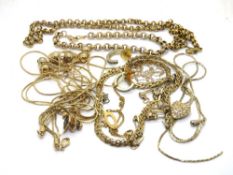 A quantity of assorted gold tone costume