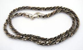 A substantial hallmarked silver necklace, 19.