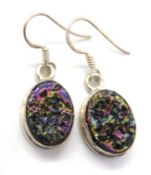 A pair of 925 silver earrings.