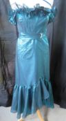 A 1980s evening dress or ballgown, approx 24