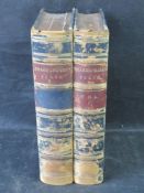 Books; Shakespeare's Plays, leather bound, volumes I & III, published 1858.