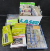 A quantity of assorted scale model railway trackside kits and accessories, decorative stickers,