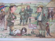 Signed print; The Keepers Tip, signed by the artist Bryn Parry, framed and mounted,