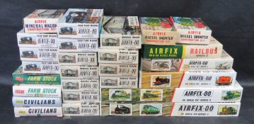 A quantity of AirFix scale model railway kits.