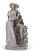 LLADRO FIGURE GROUP 'LOVERS FROM VERONA' MODEL NUMBER 1250, 39cm high good condition