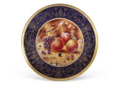 Superb Royal Worcester Plaque Painted with Fruit after T Lockyer signed by P. English made to