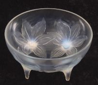 RENÉ LALIQUE (1860-1945) No. 382, 'LYS': AN OPALESCENT GLASS BOWLdesigned 1924, the stems of the