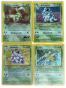 POKEMON TCG 1999 first generation holographics: Nidoqueen 7/64; Nidoking 11/102; Scyther 10/64;