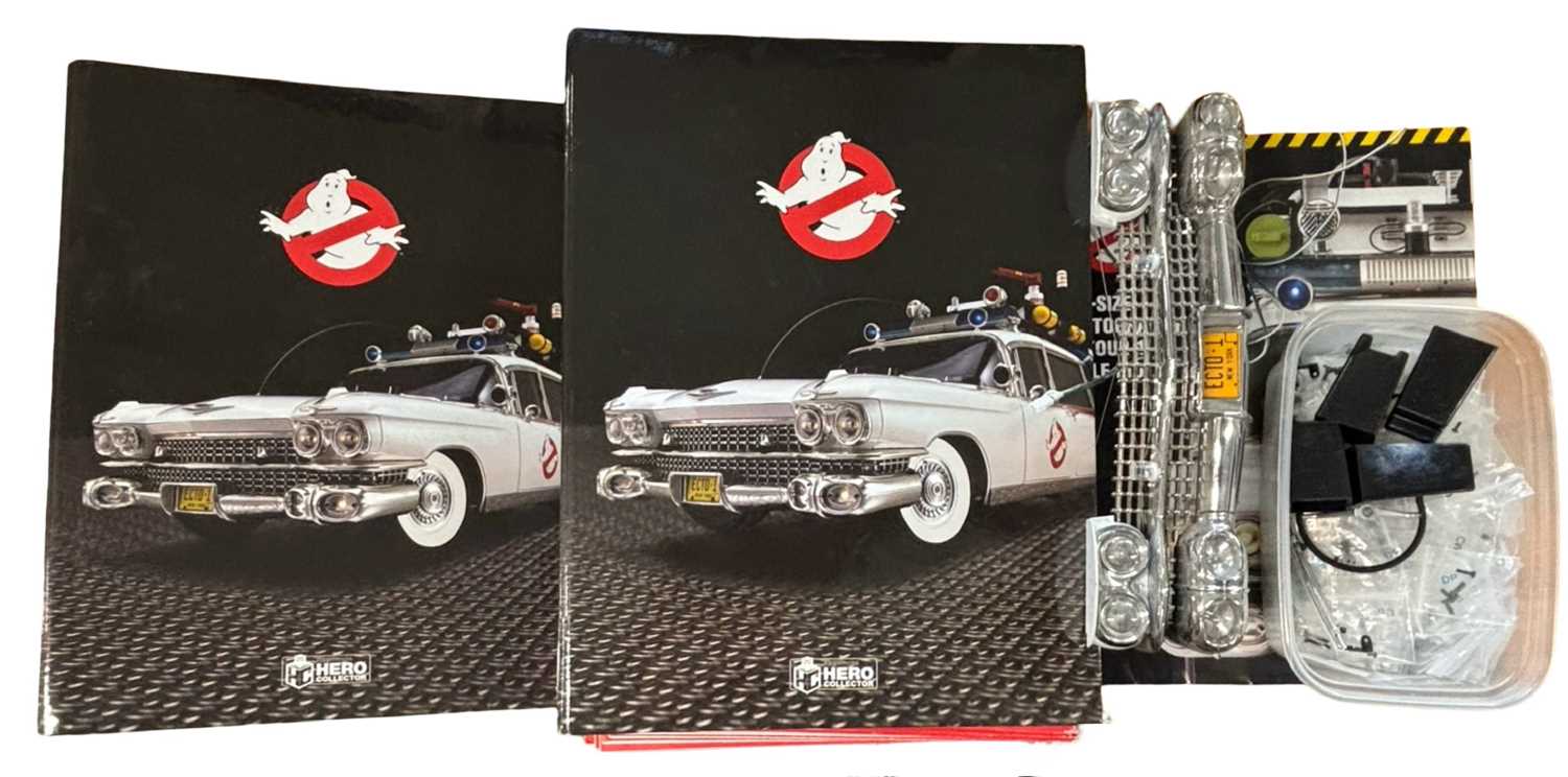 A Ghost Busters Ecto-1 building kit, partially built with some components and magazines in - Image 4 of 5