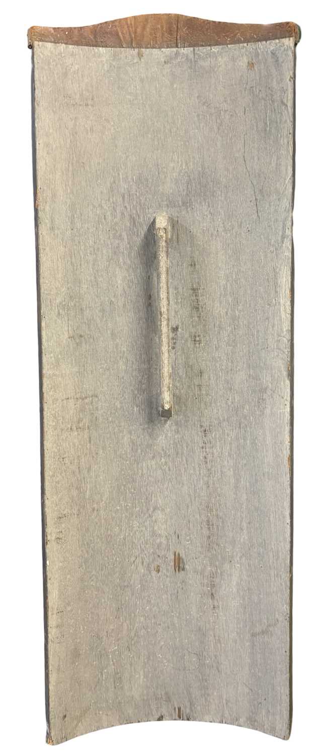 A wooden prop Grecian shield, purportedly used during the filming of JASON AND THE ARGONAUTS ( - Image 2 of 3