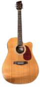 A Brunswick 6-string semi-acoustic guitar, serial number: BD300GCE. In Stagg hardcase