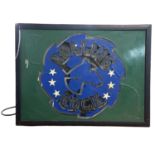 A late 20th century Rolling Rock beer neon advertising sign. Some paint stains Size approximately: