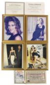 Four framed and glazed 8x10 photographs bearing the signature of Celine Dion [with COAs] (