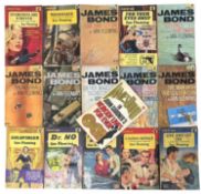 15 Paperback IAN FLEMING Bond novels, together with JAMES BOND IN JOHN GARDERNER'S NOBODY LIVES
