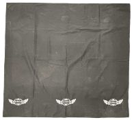 MORGAN MOTOR COMPANY. Original large table cloth with Morgan Motor company logos. Some marks where
