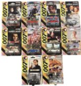 Ten carded die-cast James Bond cars by Corgi