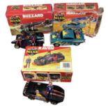 Three MASK playsets, in original boxes, to include: - Buzzard - Hurricane - Raven (unchecked for