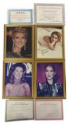 Four framed and glazed 8x10 photographs bearing the signature of Celine Dion [with COAs] (