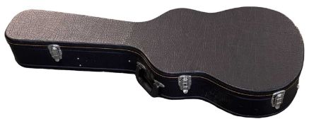 A generic black acoustic guitar hardcase