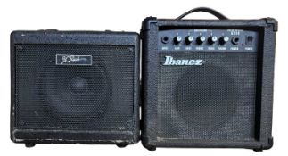 A BC Rich BCL 10 guitar amplifier, together with an Ibanez GTA 10 model (20