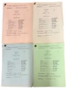 Four original Doctor Who rehearsal scripts, 1981. Written by Christopher Bailey, Serial 5Y, episodes