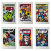 MARVEL SUPERHEROES LIMITED EDITION PRINTS [SIGNED]. Washington Green and CC/Marvel Fine Art. A set