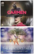 Two Royal Opera House posters for Carmen and The Winter's Tale