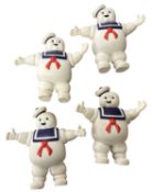 Four 1984 Pillsbury Doughboy vinyl figures marked Columbia Pictures