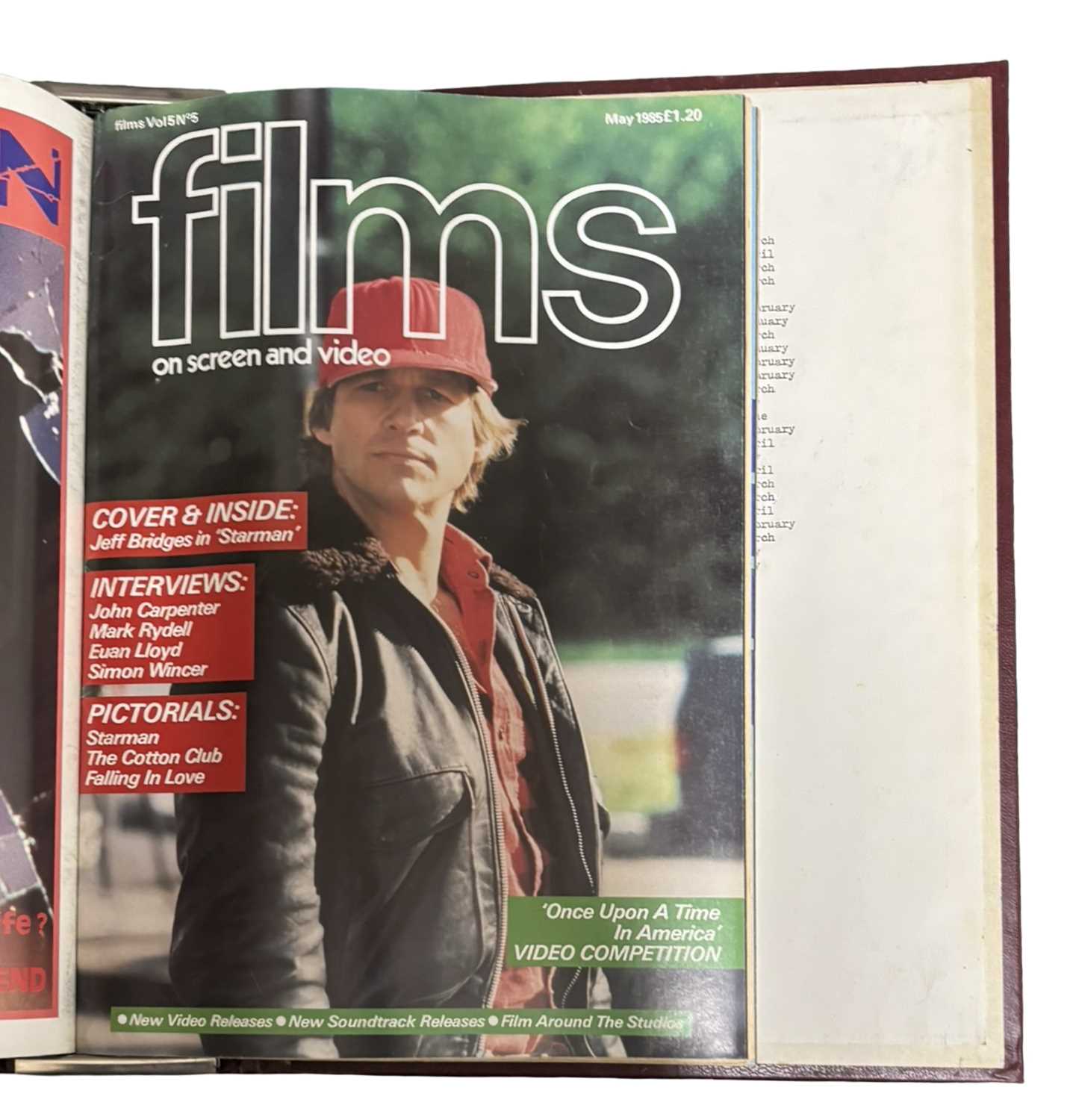 A complete run of FILMS: ON SCREEN AND VIDEO magazine, 1980 - 1985, housed in ringbinders - Image 7 of 9
