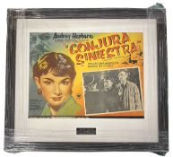 A framed and glazed Spanish small format poster for Secret People [Conjura Siniestra], starring
