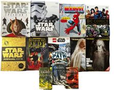 A collection of various Star Wars, Lord of the Rings and Marvel / DC books