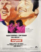 A large vintage poster for Norwood, starring Glen Campbell and Kim Darby [Poster has been cut down