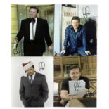 Four colour 8x10 colour photographs bearing the signature of Ricky Gervais (unauthenticated by