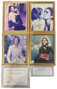 Four framed and glazed 8x10 photographs bearing the signature of Celine Dion [2 with COA] (